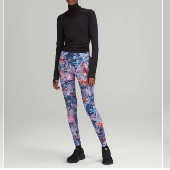 LULULEMON Base Pace High-Rise Running Tight 28" Nulux Atmospheric Purple Multi - Picture 1 of 6